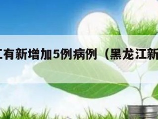 黑龙江有新增加5例病例（黑龙江新增56+37例）