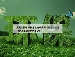 黑龙江新增32例本土确诊病例（黑龙江新增32例本土确诊病例多少）